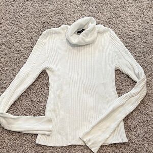 Lulus Elegant White Turtleneck Sweater
